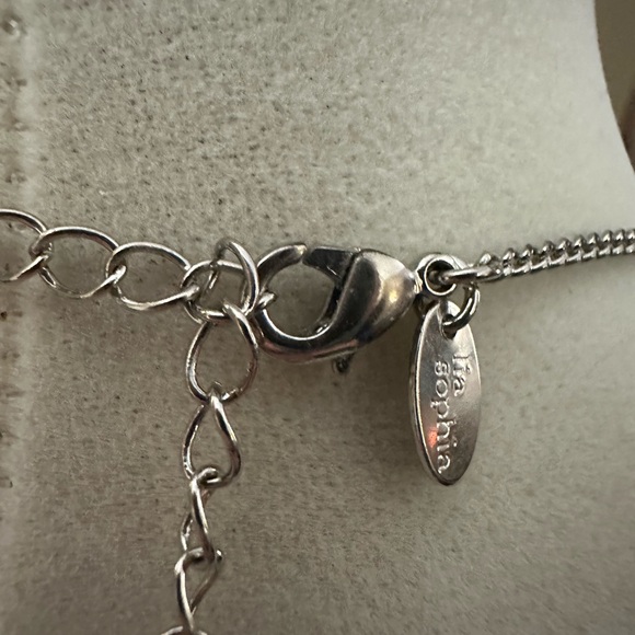 Lia Sophia CHATTERBOX Necklace. Pastel and Silver Tone Cubes. 15-18” - Picture 4 of 4